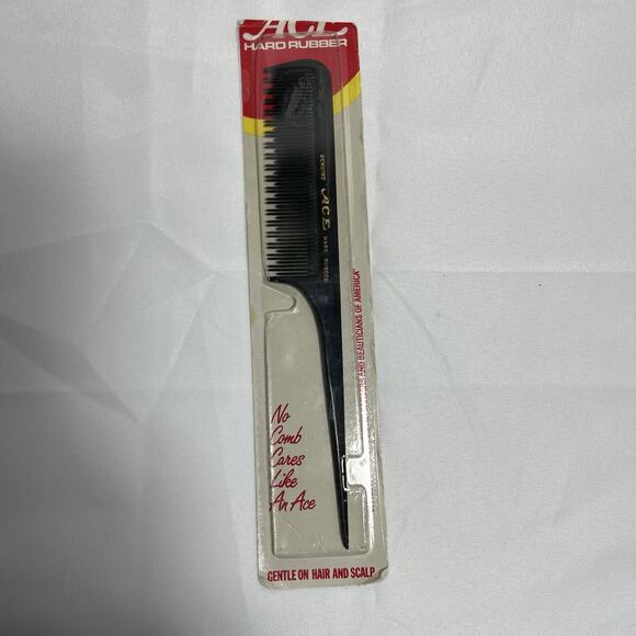 Vintage Ace Hard Rubber Rat Tail Curling Teasing Pick Styling Comb 62206 - Picture 5 of 6